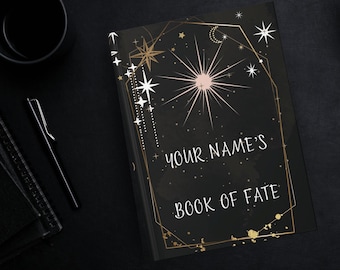 Personalized Harcover Journal - Unveil Your Destiny: Custom Dark Academia Hardcover Journal Book of Fate