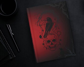Gothic Raven Skull Journal: Dark Academia Hardcover Notebook