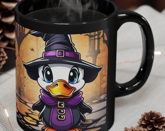 Halloween Häxanka Kaffemugg - Spöklik Säsong Anka Gåva