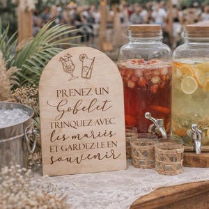 Pancarte bar à cocktail mariage, baptême, anniversaire