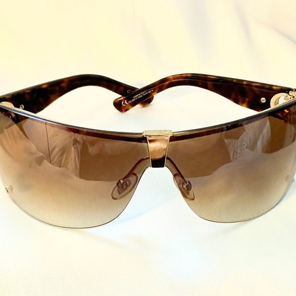 Vintage (0's Mens Unisex Gucci Oversized Sun Glasses in original Case Pre Owned VGC