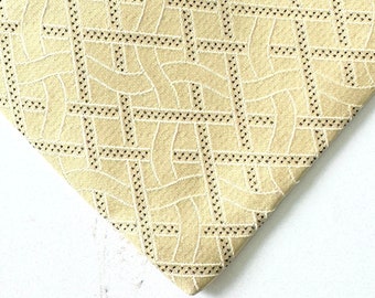 mens vintage Stefano Ricci formal, wedding silk tie in a cream tone with silvery detail, vgc