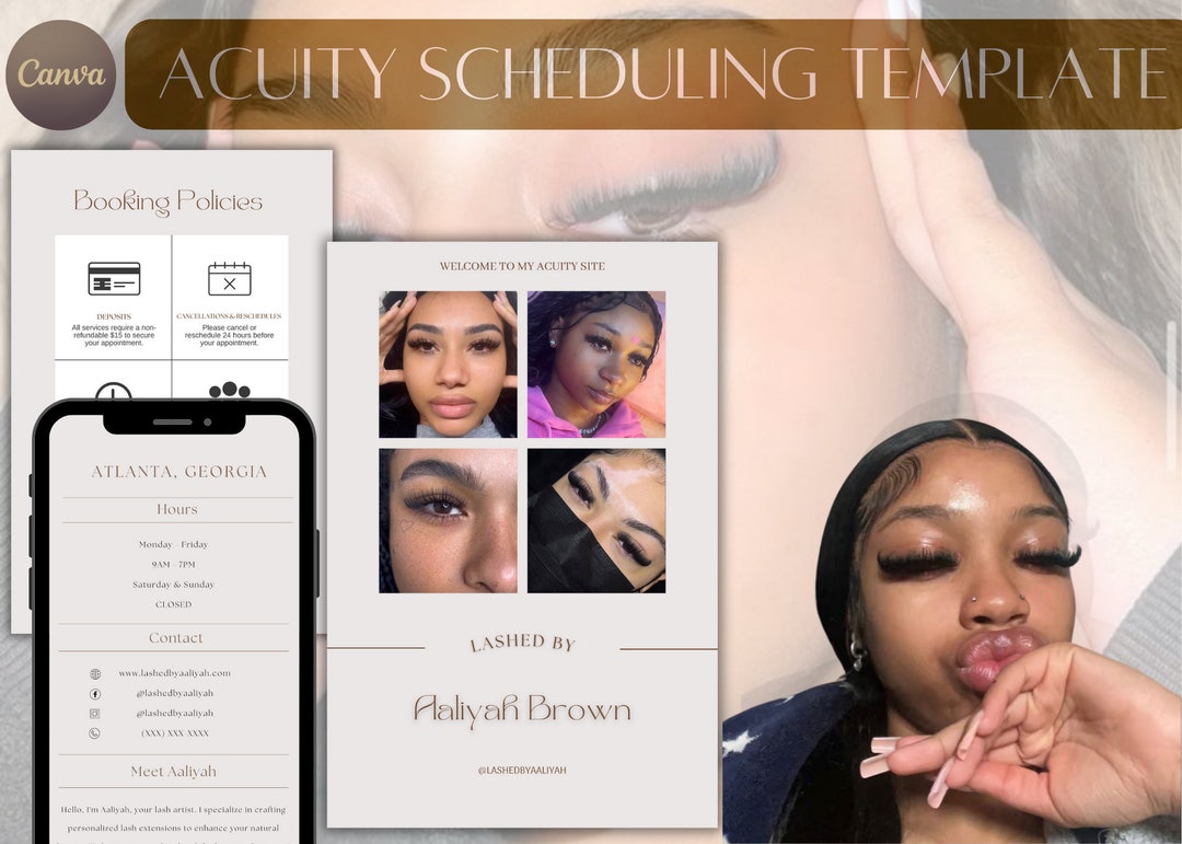Modern Acuity Scheduling Template | Editable | Instant Download - Etsy