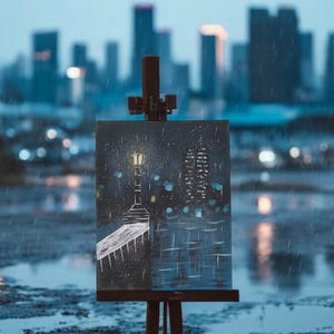 painting &quot;rainy night&quot;