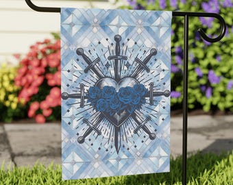 Our Lady of Sorrows garden flag, Catholic garden flag, Immaculate Heart, Catholic home decor, Mary garden flag, Catholic gifts, Virgin Mary