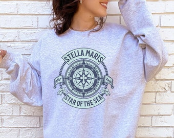 Stella Maris, Ave Maris Stella, Marian sweatshirt, Catholic sweatshirt, Virgin Mary, Catholic Men shirt, Catholic shirt for women