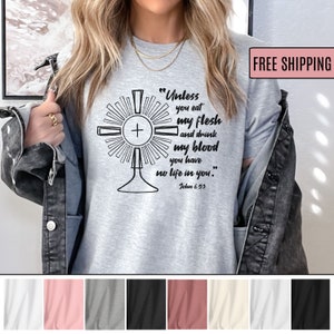 Eucharist shirt, Monstrance shirt, Adoration shirt, Catholic Eucharist, priest gift, Catholic women shirt, Holy Eucharist, Catholic shirt