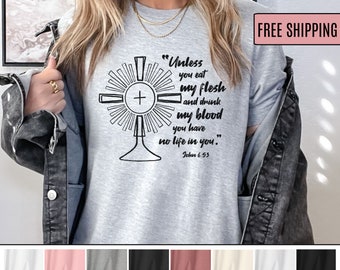 Eucharist shirt, Monstrance shirt, Adoration shirt, Catholic Eucharist, priest gift, Catholic women shirt, Holy Eucharist, Catholic shirt