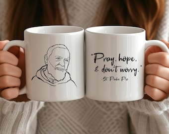 Padre Pio mug, Catholic coffee mug, Saint mug, RCIA gift, Confirmation gift, Catholic mug, Saint coffee mug, Catholic gifts, gift for priest