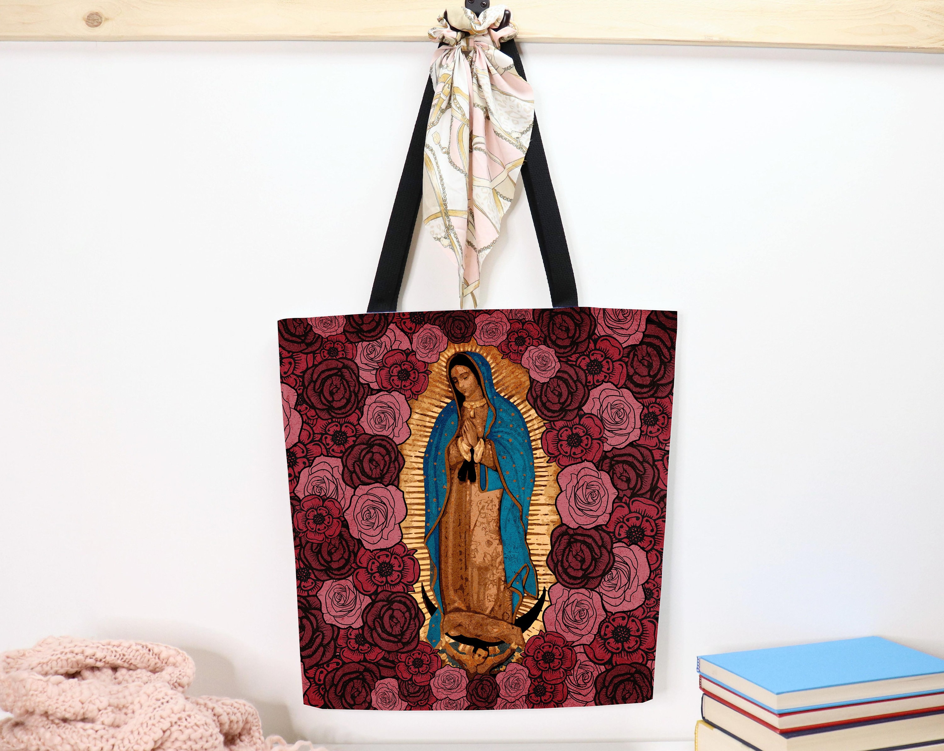 Our Lady of Guadalupe Tote Bag, La Virgen De Guadalupe Latina Tote Bag ...
