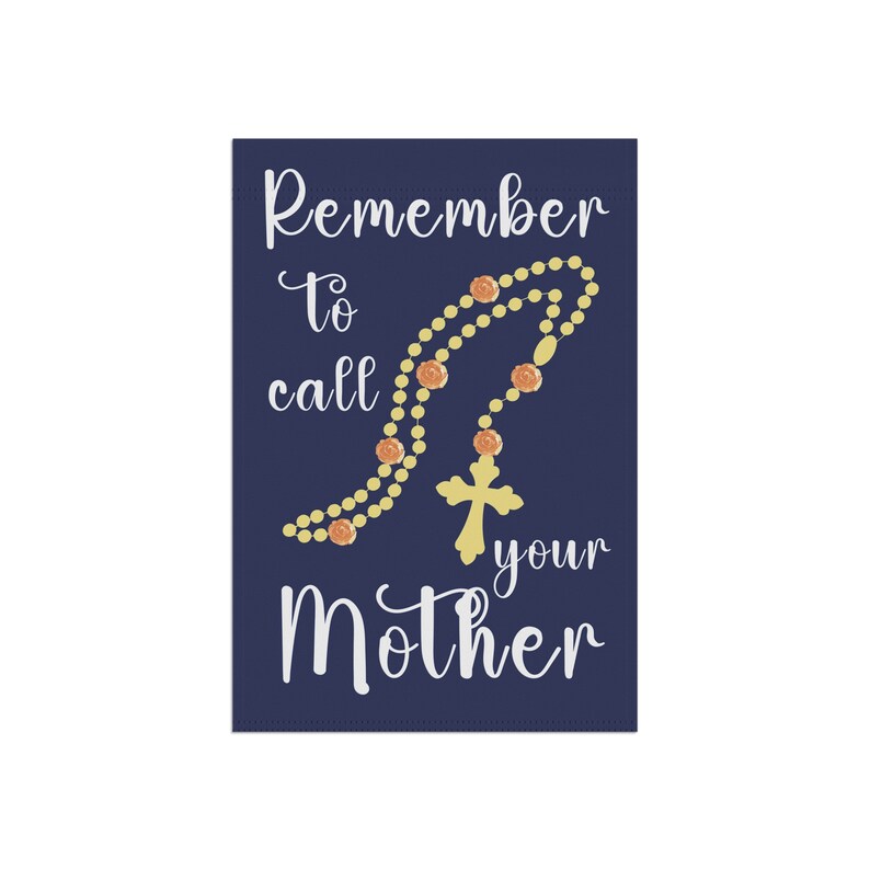 Pray the Rosary, Catholic yard flag, Church garden flag, Mary garden, Catholic classroom, Virgin Mary, Catholic house decor, Catholic gifts image 4