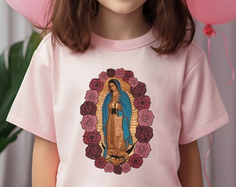 Our Lady of Guadalupe, Catholic kids shirt, La Virgen de Guadalupe, Catholic kid apparel, Nuestra Senora de Guadalupe, Latina shirt, youth