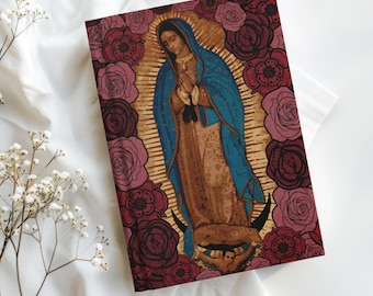 Catholic notebook, Prayer Journal, Prayer Notebook, Catholic Journal, 6x8notebook, Our Lady of Guadalupe, Virgen de Guadalupe, Catholic Gift