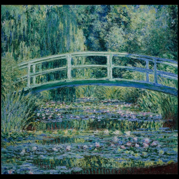 Monet, Water Lilies and Japanese Bridge - Etsy