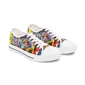 Colorful Low Top Sneakers: Women&#39;s Casual Canvas Shoes