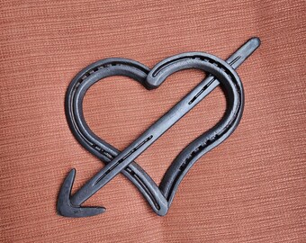 Horseshoe Heart with Cupid's Arrow