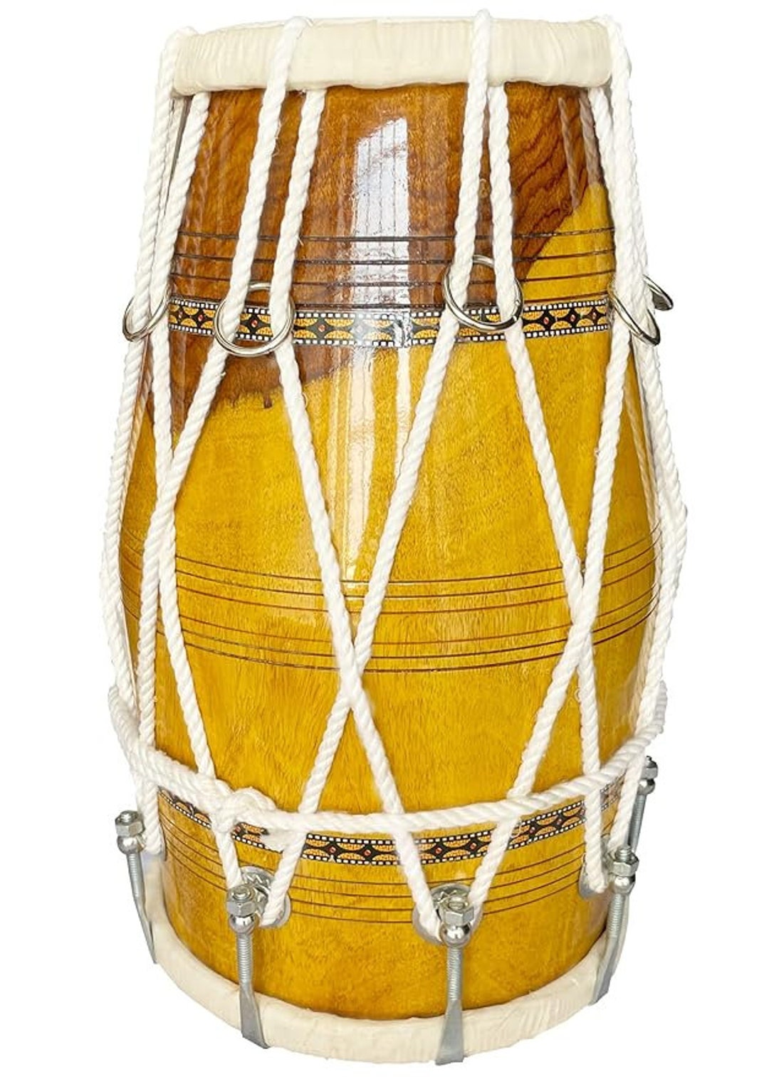 Professional Shisham Wood Dholak With Yellow Glassy Glass Etsy