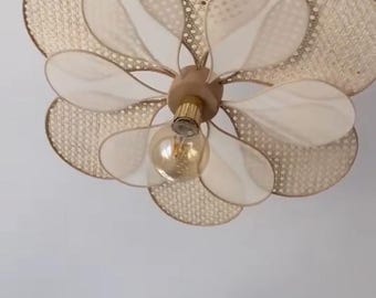 Petal Lamp, Pendant Light, Dining Room Light Fixtures, Rattan Chandelier, Flower Chandelier, Nordic Pendant Light, Chandelier