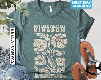 Christian Shirts, Women's Floral Christian T-shirt, Vintage Floral Christian Shirt, Christian Gifts, Jesus Shirt, Bible Verse Shirt