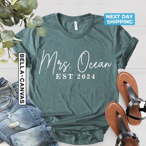 Custom Mrs Shirt, Mrs Last Name Shirt, Bride Personalized Shirt, Wifey Shirt, Bride Shirt, Mrs Custom, Future Mrs, Bridal Shower Gift Bride