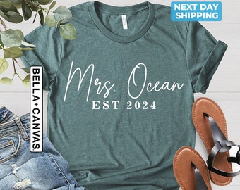 Custom Mrs Shirt, Mrs Last Name Shirt, Bride Personalized Shirt, Wifey Shirt, Bride Shirt, Mrs Custom, Future Mrs, Bridal Shower Gift Bride