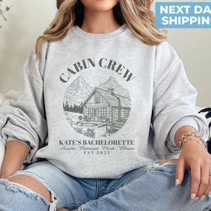 Vintage Custom Camp Bachelorette Party Sweatshirt, Mountain Bride Camp, Hiking Bridal Party Gifts, Lake Themed Camping Bach Party Crewneck