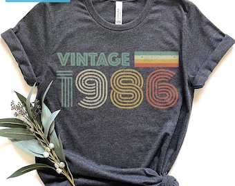 Vintage 1986 Shirt, Retro 40th Birthday T Shirt, Fortieth Gift, 40th Birthday Gift, 40th Birthday Shirt, Vintage 40th Birthday Tshirt