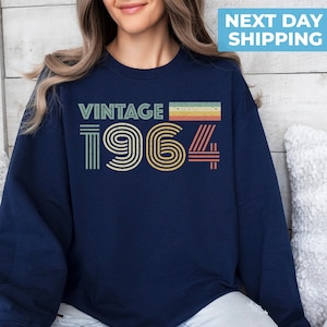 Vintage 1964 Retro Style 61st Birthday T Shirt, 61st birthday gift ideas, 61st Birthday Sweatshirt, 61st Birthday Gifts, 1964 Sweatshirt