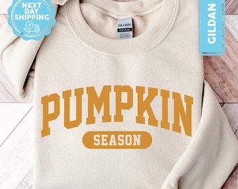 Pumpkin Season Sweatshirt, Fall Crewneck for Women, Autumn Outfit, Pumpkin Sweater, Pumpkin Patch Shirt,  Thanksgiving Shirts, Pumpkin Lover