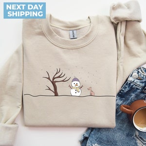 Christmas Snowman Sweatshirt, Christmas Sweatshirt, Snowman Shirt, Snowman T-Shirt, Christmas Shirts for Women, Christmas Crewneck