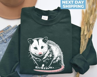 Opossum Sweatshirt, Opossum Lover Shirt, Cute Sweatshirt, Possum Shirt, Fall Oversized Hoodies, Trendy Sweatshirt, Retro 90s Graphic Sweater