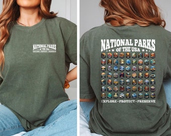 National Parks Shirt US National Park Gifts National Parks Camping Gift Nature Lover Hiking Shirt Hiker Shirt Outdoor Adventure Tee