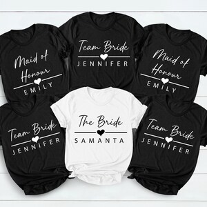 Bachelorette Shirts, Bride Gift Team Bride Shirt, Hen Party Wedding Party Tshirts, Personalized Bridesmaid Shirts, Custom Bridal Party Shirt