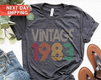 1983 Vintage Shirt, 1983 Birthday Shirt, 43rd Birthday Gift, 43rd Birthday Gift Shirt, 1983 Vintage Tee, 1983 Retro Shirt