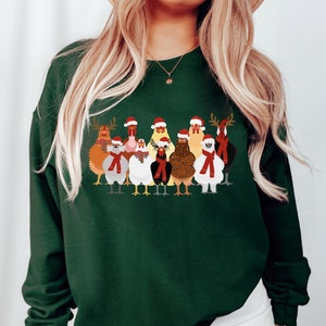 Christmas Chicken Sweater, Chicken Sweatshirt, Funny Christmas Sweatshirt, Ugly Christmas Sweater, Farmhouse Christmas, Funny Chicken Shirt