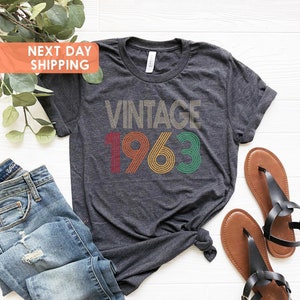 Vintage 1963 Shirt, 62nd Birthday Shirt, 62nd Birthday Gift For Women, 62nd Birthday Gift, 62nd Birthday Party Tee, 62nd Birthday Woman