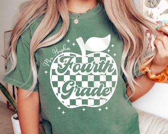 Comfort Colors® Fourth Grade Teacher Shirt Fourth Grade Shirt Custom Fourth Grade Tshirt 4th Grade Team Personalized 4th Grade Teacher Shirt