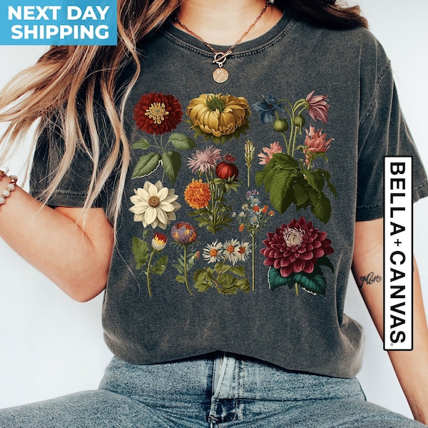 Cottagecore Shirt, Flower Shirt, Botanical Shirt, Vintage T shirt, Gardening Shirt, Aesthetic Shirt, Floral Tshirt, Plant Lover Shirt