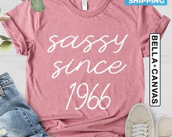 60th Birthday Shirt, Sassy Since 1966 Shirt, Funny 60th Birthday Shirt, 60th Birthday Party Gift Women, 60 Bday Tee For Men, 60th Birthday
