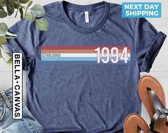 Mens 32nd Birthday T-Shirt, Established 1994 Retro Strip, 32nd Birthday Gift, 32nd Birthday Shirt, 32nd Birthday Gift for Him, 1994 Shirt