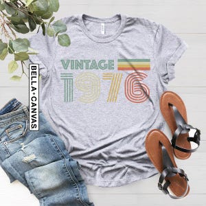 Vintage 1976 Shirt, Retro 50th Birthday T Shirt, fiftieth gift, 50th Birthday Gift, 50th Birthday Shirt, Vintage 50th Birthday Tshirt afbeelding 5