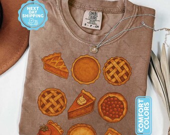 Comfort Colors® Pumpkin Pie Shirt, Fall Shirt, Thanksgiving Gift, Thanksgiving Shirt, Thanksgiving tshirt for Women, Fall Apparel, Fall Tee