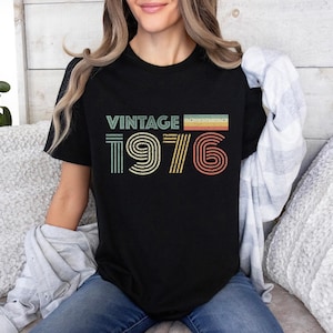 Vintage 1976 Shirt, Retro 50th Birthday T Shirt, fiftieth gift, 50th Birthday Gift, 50th Birthday Shirt, Vintage 50th Birthday Tshirt afbeelding 6