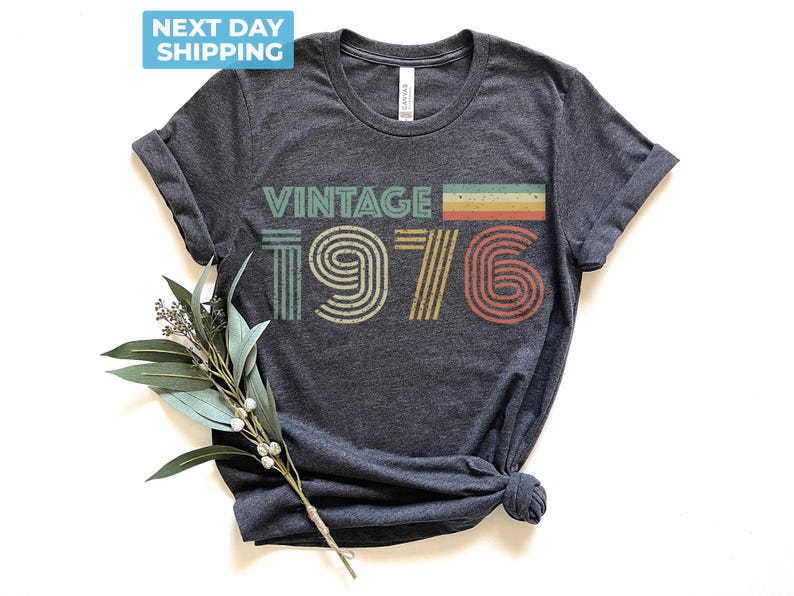 Vintage 1976 Shirt, Retro 50th Birthday T Shirt, fiftieth gift, 50th Birthday Gift, 50th Birthday Shirt, Vintage 50th Birthday Tshirt