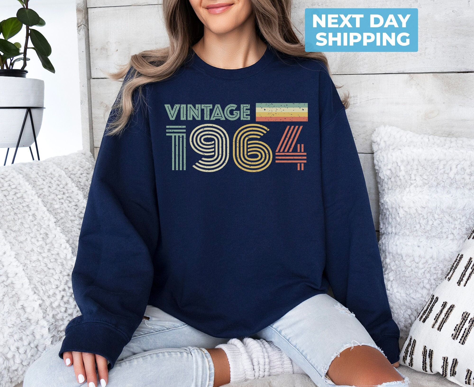 Vintage 1964 Retro Style 61st Birthday T Shirt, 61st birthday gift ideas, 61st Birthday Sweatshirt, 61st Birthday Gifts, 1964 Sweatshirt