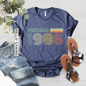 Vintage 1986 Shirt, Retro 40th Birthday T Shirt, Fortieth Gift, 40th Birthday Gift, 40th Birthday Shirt, Vintage 40th Birthday Tshirt image 3
