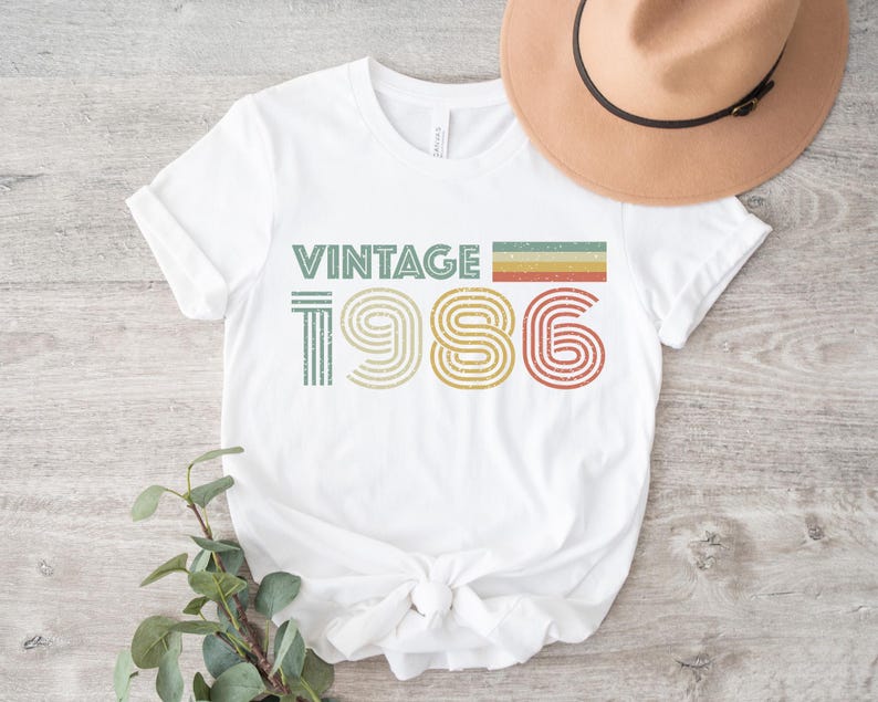 Vintage 1986 Shirt, Retro 40th Birthday T Shirt, Fortieth Gift, 40th Birthday Gift, 40th Birthday Shirt, Vintage 40th Birthday Tshirt image 2