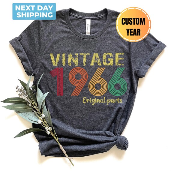 Vintage 1966 Birthday Shirt, Retro 60th Birthday Gift Men & Women