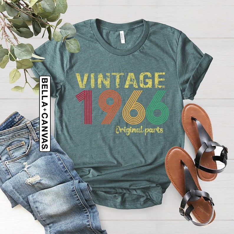Vintage 1966 Birthday Shirt, Retro 60th Birthday Gift Men & Women image 4