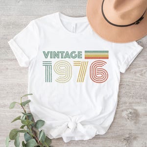 Vintage 1976 Shirt, Retro 50th Birthday T Shirt, fiftieth gift, 50th Birthday Gift, 50th Birthday Shirt, Vintage 50th Birthday Tshirt afbeelding 2